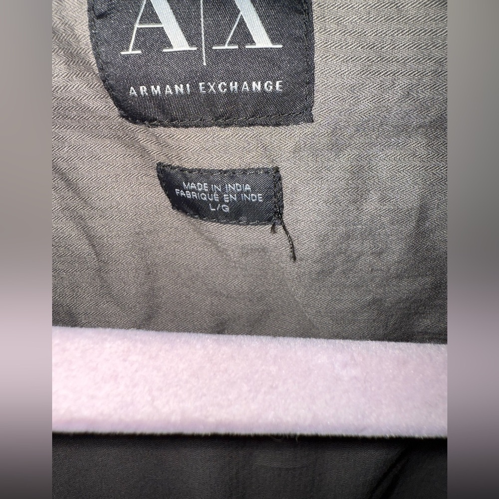 A|X Armani Exchange Short Sleeve Button-Down Shirt - Contrast Stitch - Size L - Picture 7 of 8